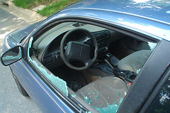 broken car window