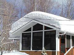 snow on roof