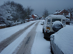 snow covered road