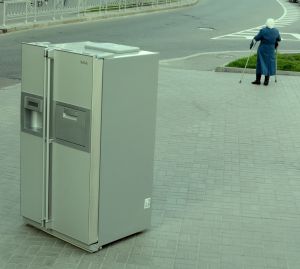 fridge on the street