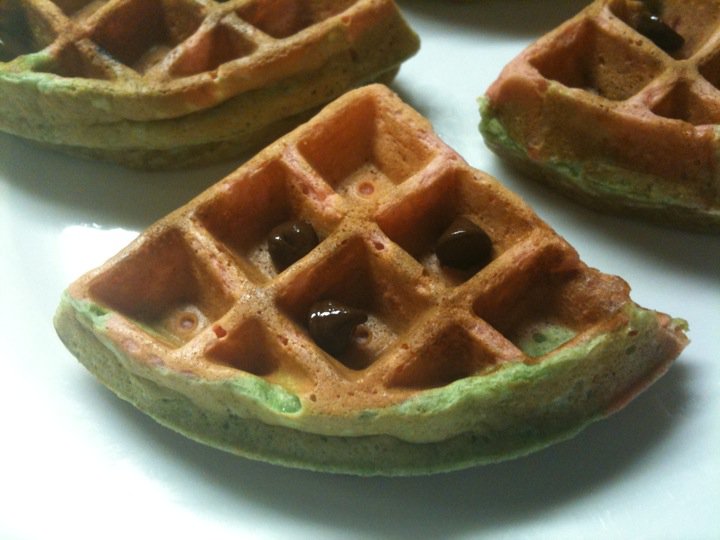 watermelon waffles