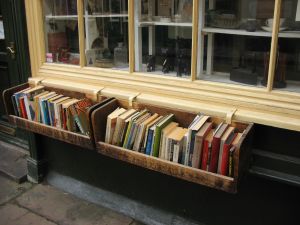 books in a window box