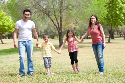 family in park