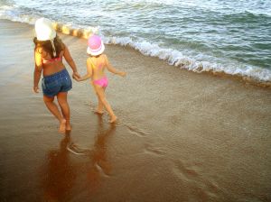 kid on beach