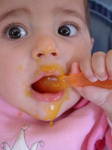 baby eating