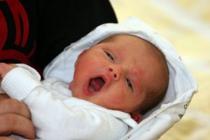 yawning baby