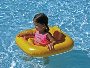 baby in pool