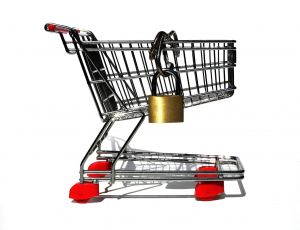 locked shopping cart