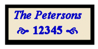 Address plaques