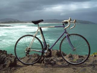 bike at beach