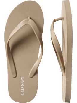 old navy brown flip flops