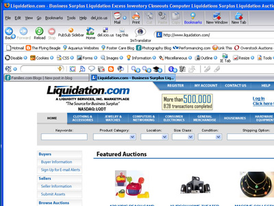 Liqudation.com home page