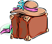 luggage and hat